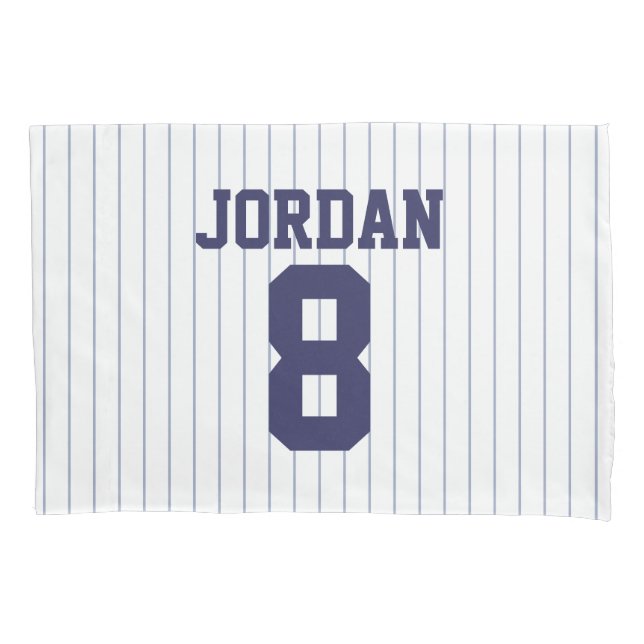 Baseball Jersey with Custom Name and Number Pillowcase (Front)