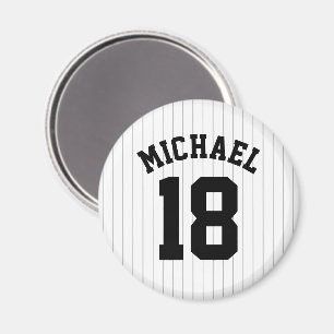 Baseball Jersey with Custom Name & Number Magnet