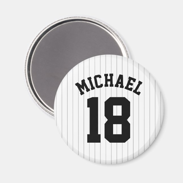 Baseball Jersey with Custom Name & Number Magnet (Front/Back)
