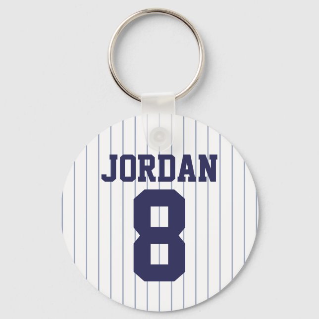Baseball Jersey with Number Keychain (Front)