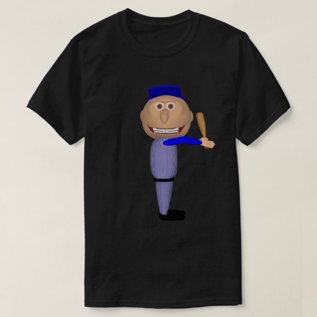 Baseball Johnny (Blue Batter) T-shirt (Design devant)