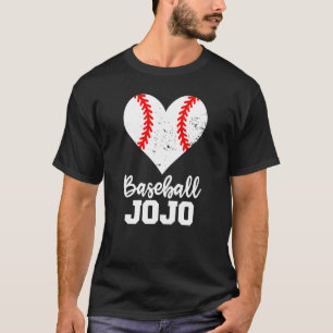 Baseball Jojo Baseball Heart Grandma Jojo T-Shirt