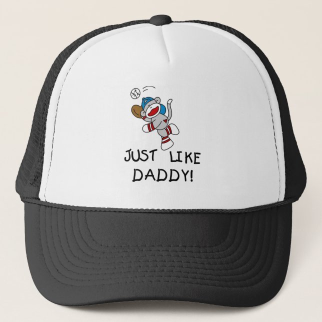 Baseball Just Like Daddy Trucker Hat (Front)