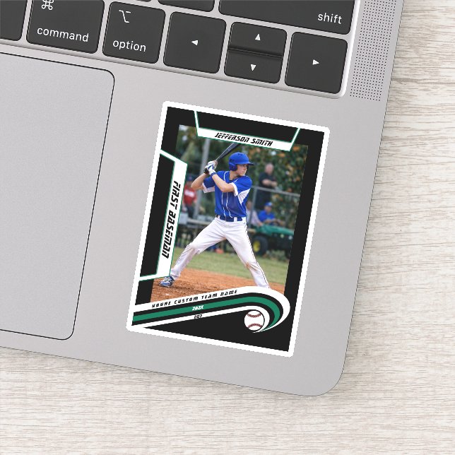 Baseball Keepsakes Lively Green Black Custom  (Detail)
