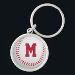 Baseball Keychain<br><div class="desc">Monogrammed baseball key ring.</div>