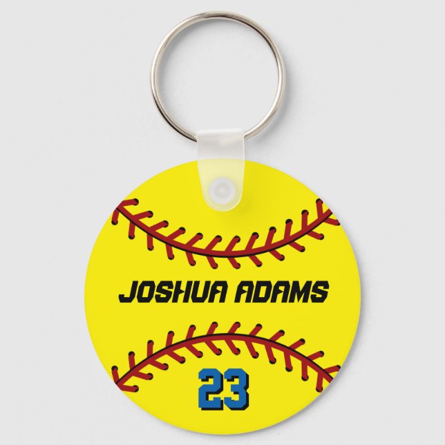 Baseball Keychain for Sports Fans and Athletes (Front)