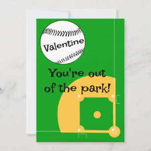 Baseball Kids Classroom Valentine Holiday Card
