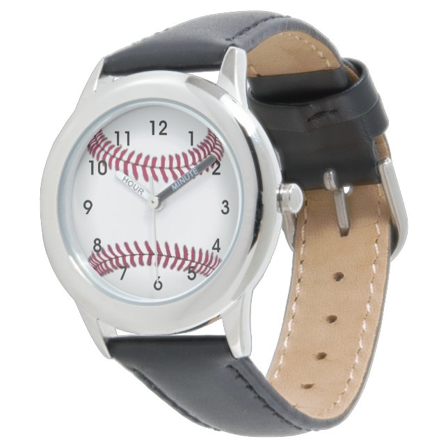 Baseball Kids Stainless Steel Watch (Angled)