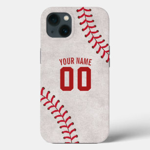 Baseball Lace Sport Theme Custom Name iPhone 13 Case