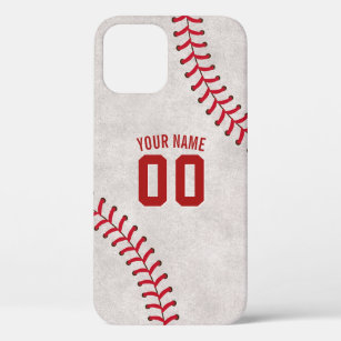 Baseball Lace Sport Theme Custom Name iPhone 12 Case