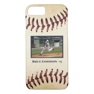 Baseball Laces Photo Rustic Case-Mate iPhone Case