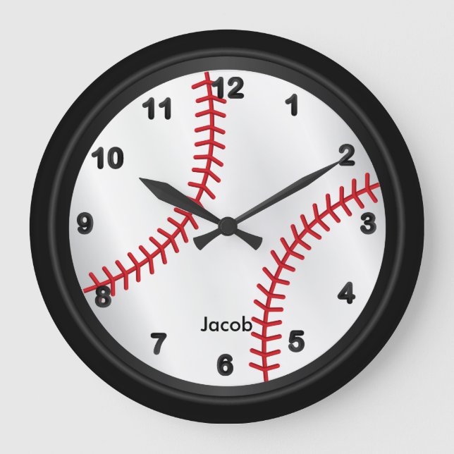Baseball Large Clock (Front)
