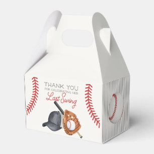 Baseball Last Swing Home Run Bridal Shower Favor Box