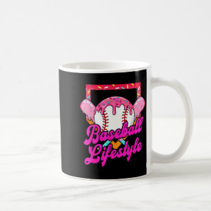 Baseball Life Lifestyle Home Plate Ice Cream Drip  Coffee Mug