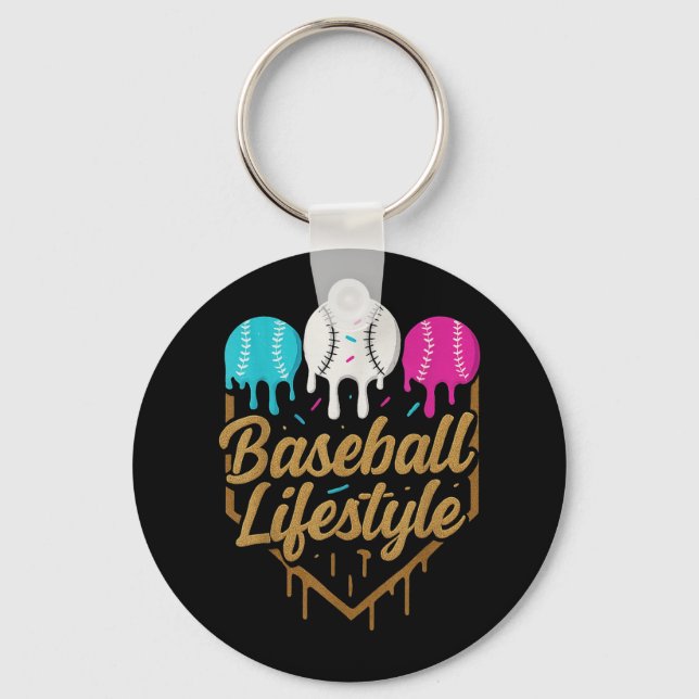 Baseball Lifestyle 101 Apparel Youth Baseball Drip Keychain (Front)