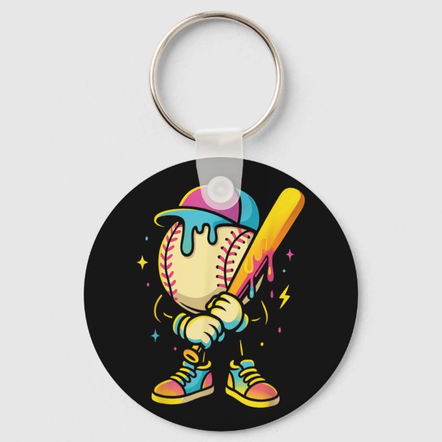 Baseball Lifestyle 101 Apparel Youth Baseball Drip Keychain (Front)
