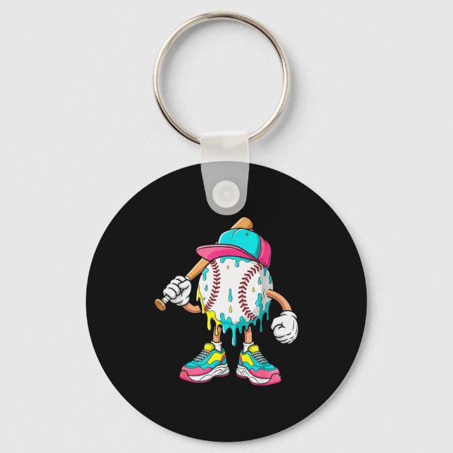 Baseball Lifestyle 101 Apparel Youth Baseball Drip Keychain (Front)