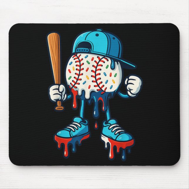 Baseball Lifestyle 101 Apparel Youth Baseball Drip Mouse Pad (Front)