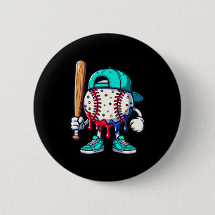 Baseball Lifestyle 101 Apparel Youth Drip Baseball 2 Inch Round Button