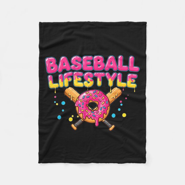 Baseball Lifestyle 101 Apparel Youth Drip Baseball Fleece Blanket (Front)