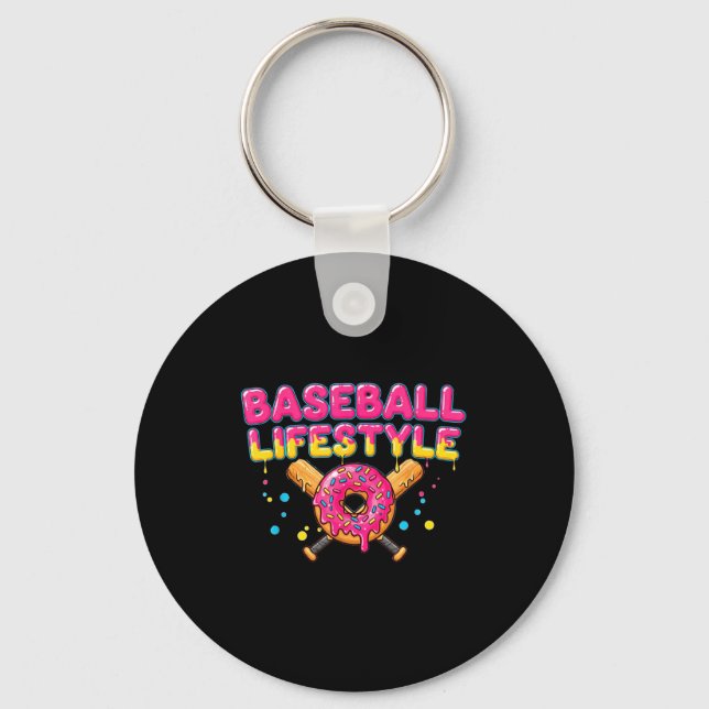 Baseball Lifestyle 101 Apparel Youth Drip Baseball Keychain (Front)