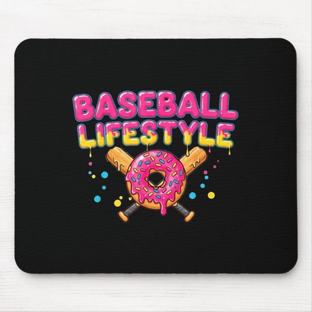 Baseball Lifestyle 101 Apparel Youth Drip Baseball Mouse Pad (Front)