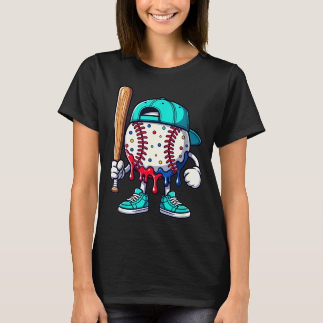 Baseball Lifestyle 101 Apparel Youth Drip Baseball T-Shirt (Front)