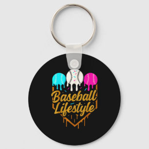 Baseball Lifestyle, Baseball Drip Icecream  Keychain