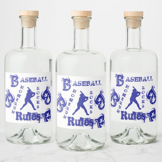 Baseball Liquor Bottle Label (Bottles)