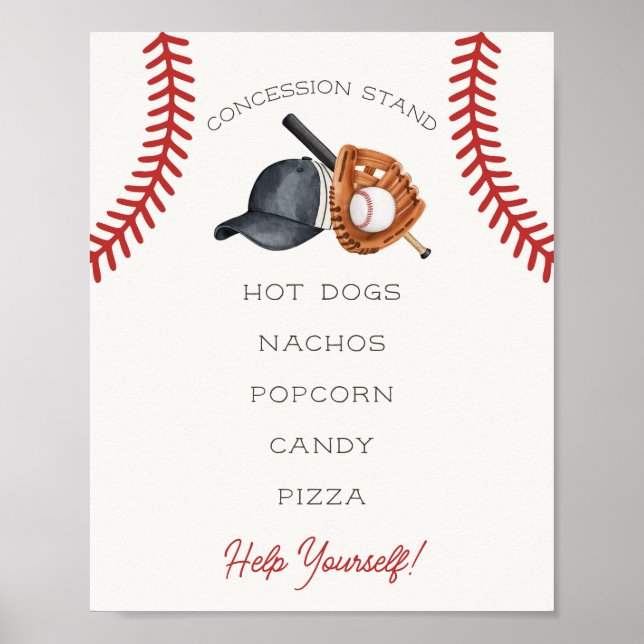 Baseball Little Rookie Concession Stand Poster (Front)