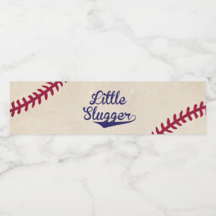 Baseball "Little Slugger" Water Bottle Labels