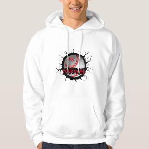 Baseball Logo, Baseball Custom Name, Baseball Gift Hoodie