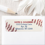 Baseball Look Personalized Label<br><div class="desc">These sporty Return Address Labels will look fabulous on any 'Save the Date',  Invitation or Thank You Note. In fact,  they'll look great on any correspondence!

Available as part of the Baseball Texture Collection.</div>