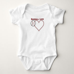 Baseball Love Baby Bodysuit
