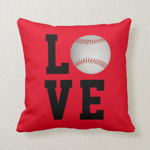 Baseball Love Customizable Throw Pillow