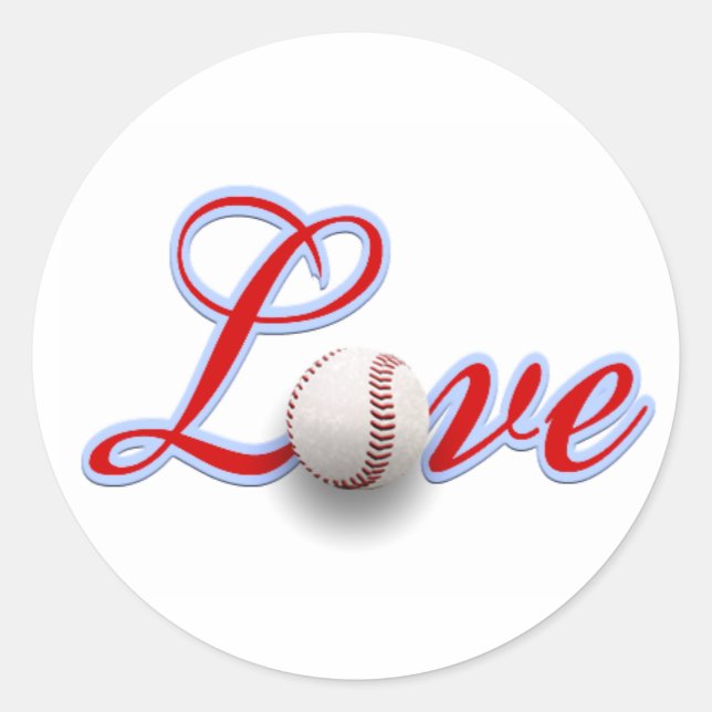 Baseball Love Gift Sticker (Front)