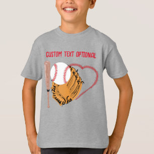 Baseball Love, Glove and Bats T-Shirt