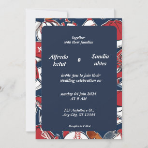 Baseball  love sports Theme Wedding Invitations
