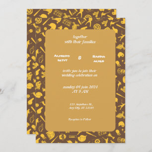 Baseball love sports Theme Wedding Invitations