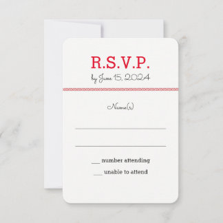 Baseball Love Wedding RSVP Invitation