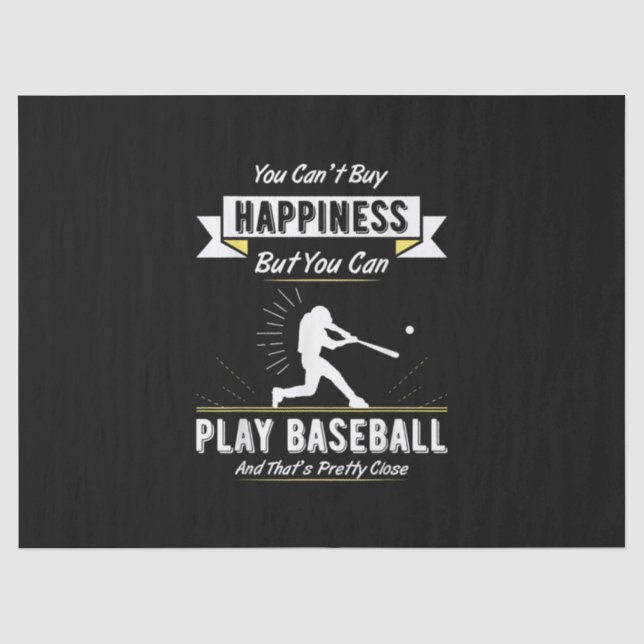 Baseball Lover Gift For Baseball Team Player Tissue Paper (Front)