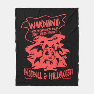 Baseball Lover Halloween Gift Costume Fleece Blanket