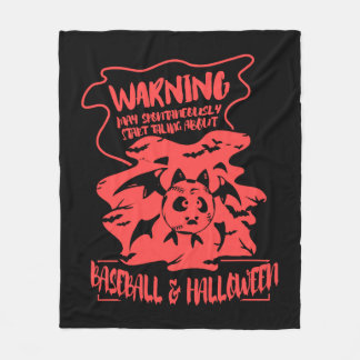 Baseball Lover Halloween Gift Costume Fleece Blanket