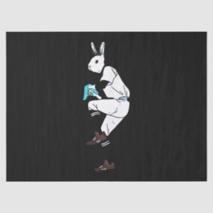 Baseball Lover I'm Rabbit Who Can Play Baseball Tissue Paper