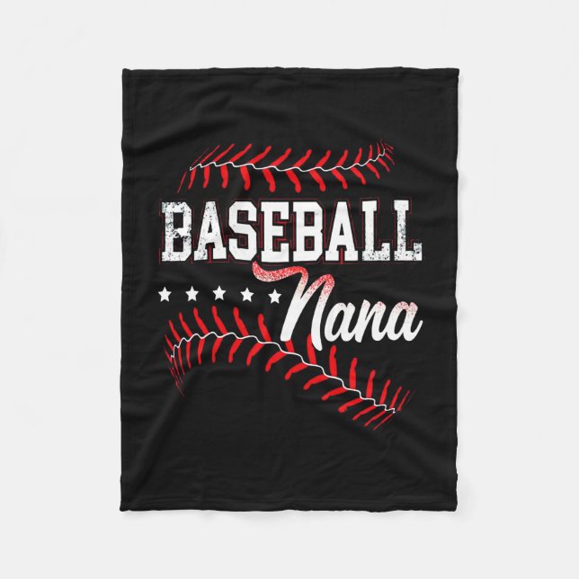 Baseball Lover | My Favorite Player Calls Me Nana Fleece Blanket (Front)