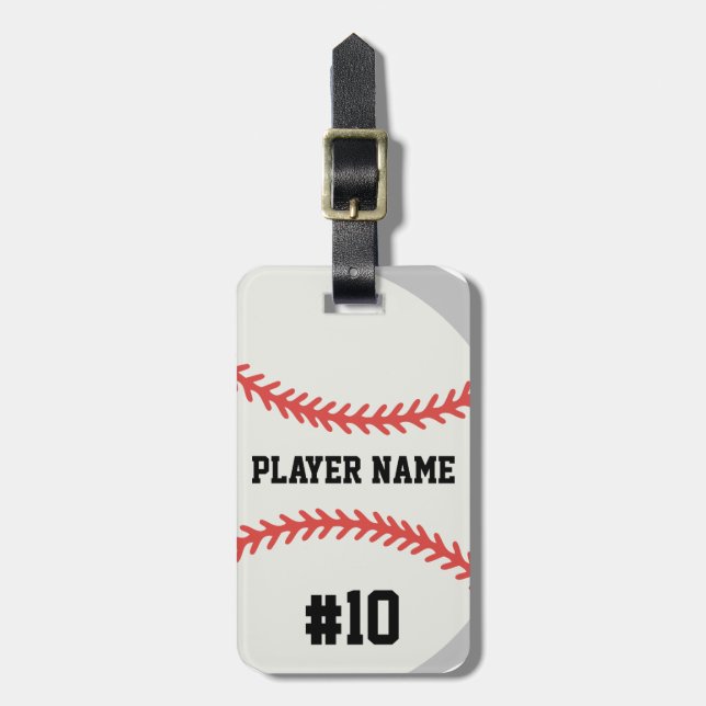 Baseball Luggage Tag (Front Vertical)