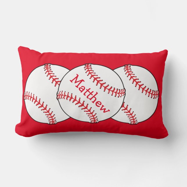 Baseball Lumbar Pillow (Front)
