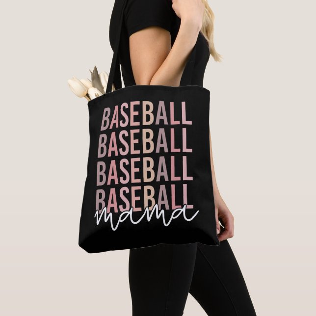 Baseball Mama | Baseball Mom Gifts Tote Bag (Close Up)
