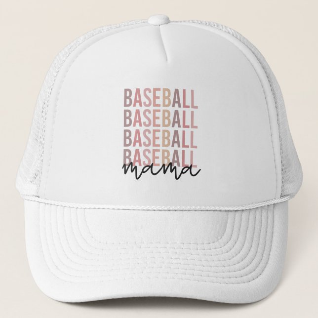 Baseball Mama | Baseball Mom Gifts Trucker Hat (Front)