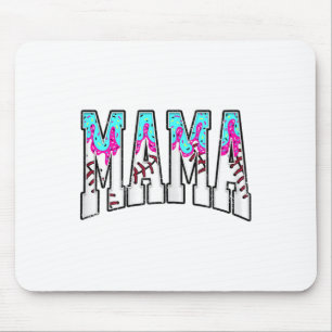 Baseball Mama Coquette Bow Game Day Baseball Mom M Mouse Pad